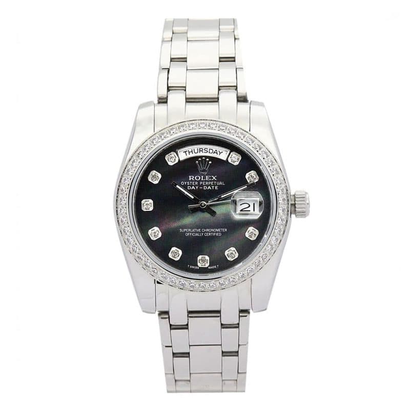 Rolex Day-Date Black Dial 118346 Mens 36MM