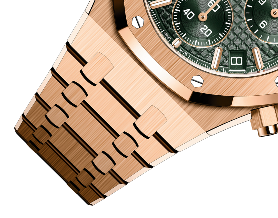 AUDEMARS PIGUET Pink Gold Khaki Green Dial CHRONOGRAPH 41mm