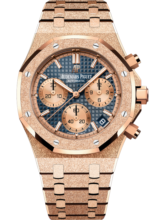 AUDEMARS PIGUET FROSTED GOLD CHRONOGRAPH Blue Dial 41mm