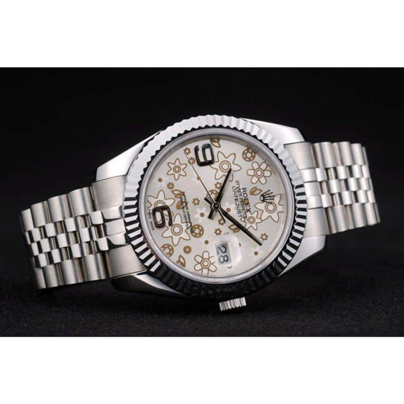 Rolex DateJust Flower Silver Dial 41983 Men 41MM