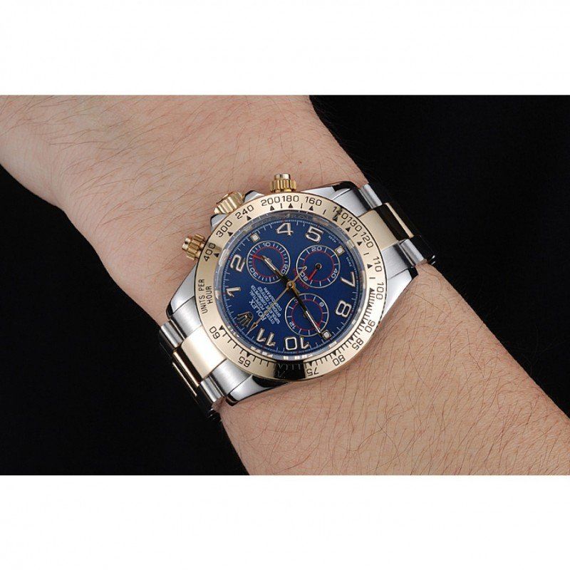 Rolex Cosmograph Daytona Blue Dial Two Tone Stainless Steel Bracelet 1454246